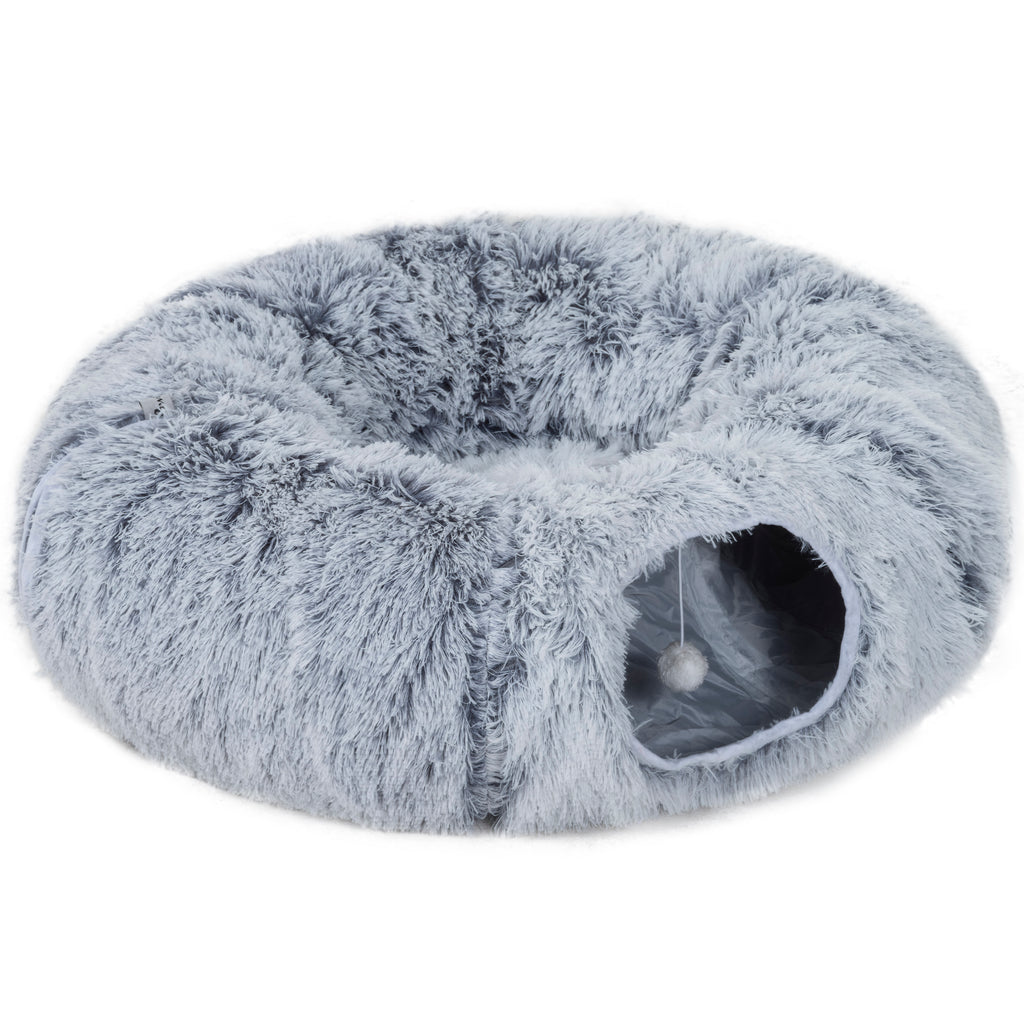 Tunnel pour chat avec lit donut – vue 3