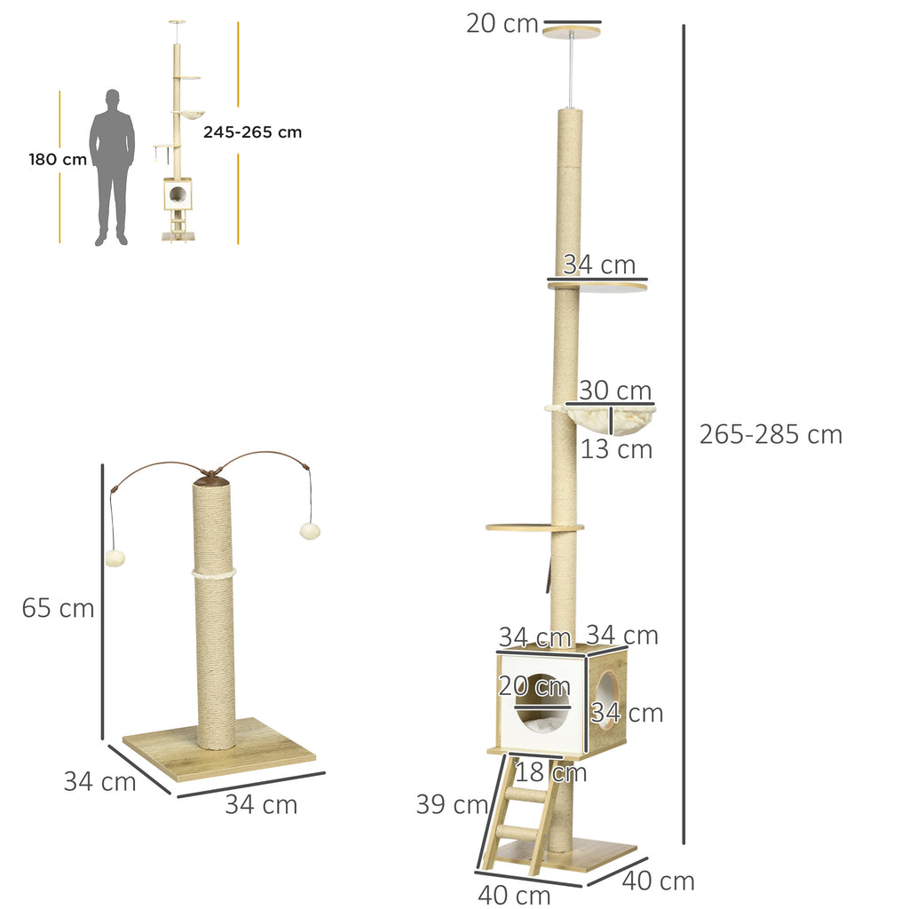 Arbre à chat du sol au plafond 225-285 cm – vue 4