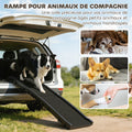 Rampe pliable noire pour chien de 155 cm