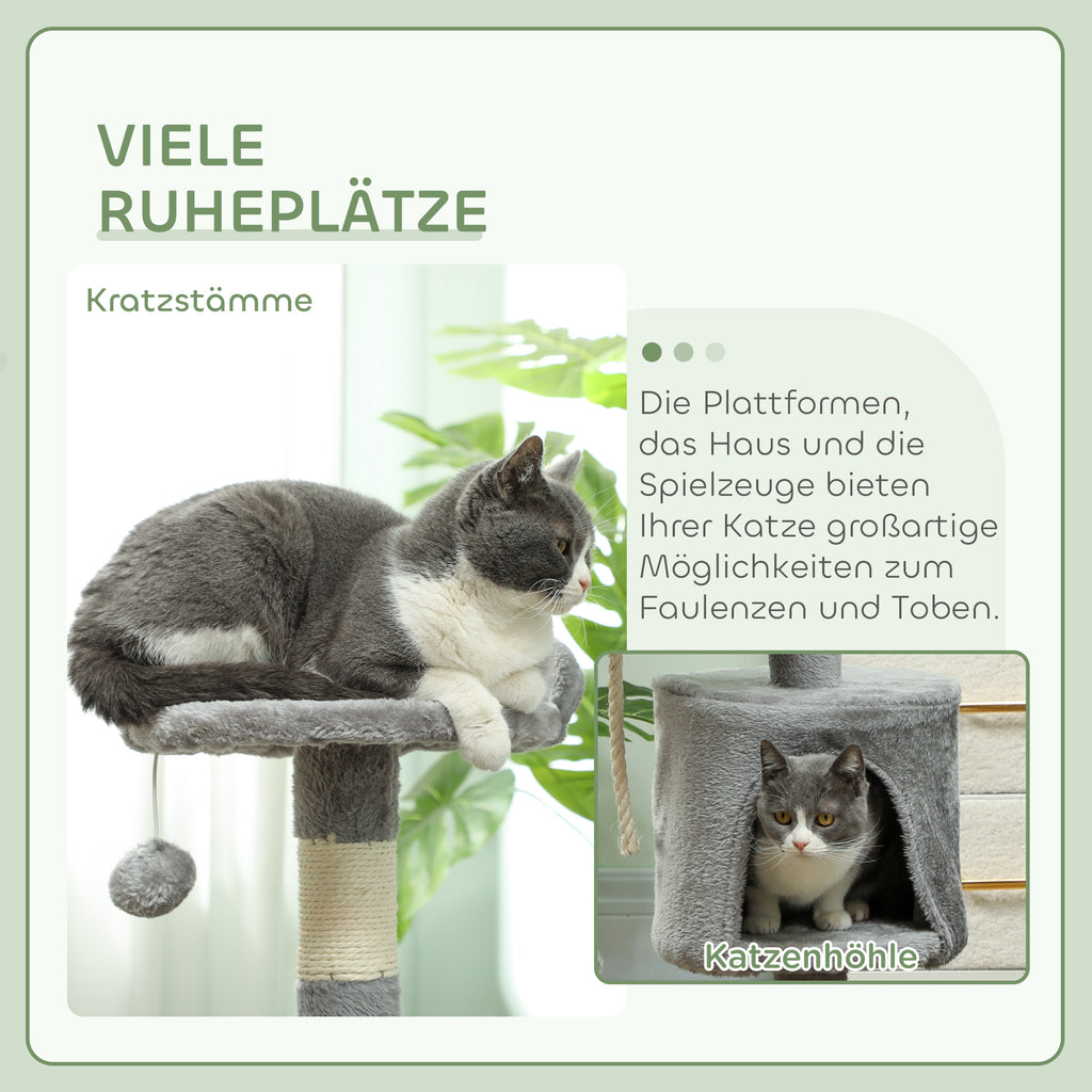 Arbre à chat 114 cm avec niche et hamac – vue 7