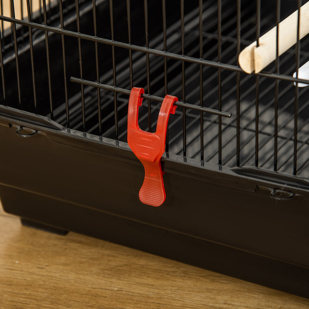 Cage à oiseaux 100 cm avec perchoirs et mangeoires – vue 6