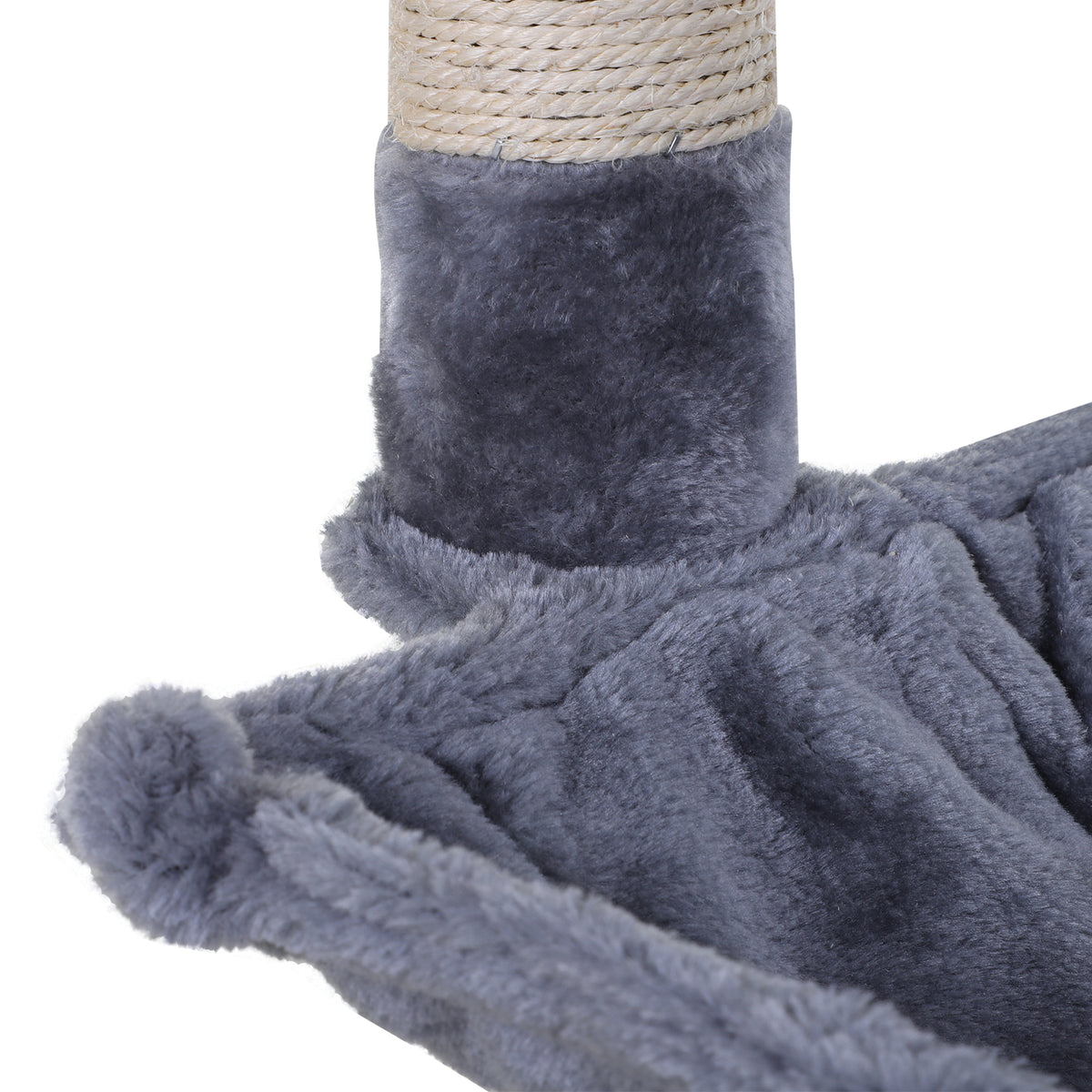Petit arbre à chat gris avec 3 griffoirs et hamac – vue 8