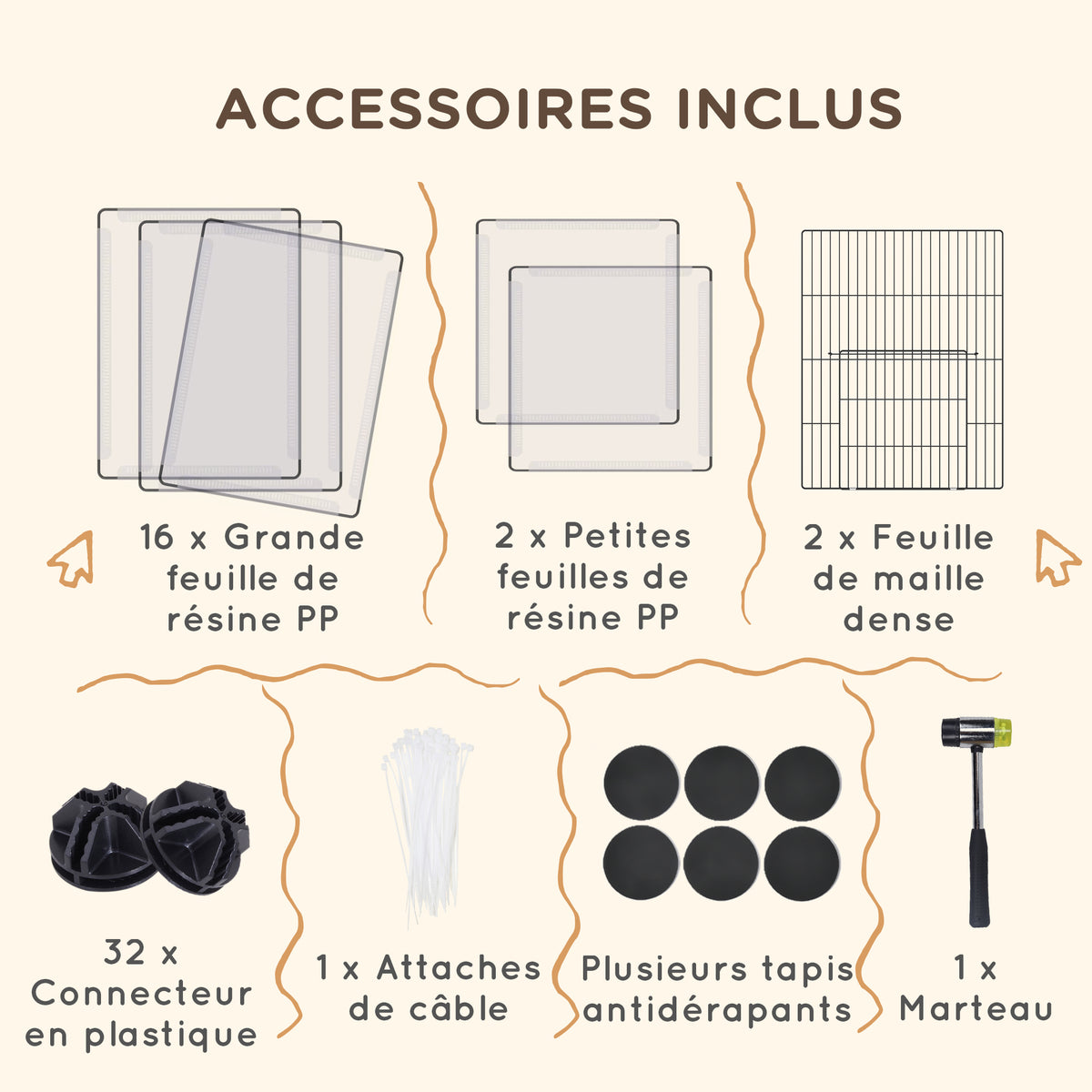 Enclos modulable pour petits animaux 20 panneaux – vue 3