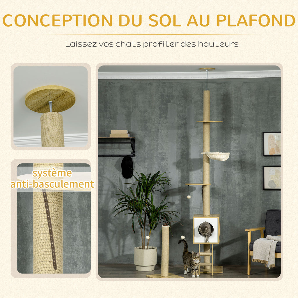 Arbre à chat du sol au plafond 225-285 cm – vue 5