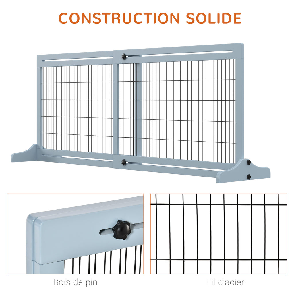 Barrière pour chien en bois autoportante 104-180 cm – vue 3