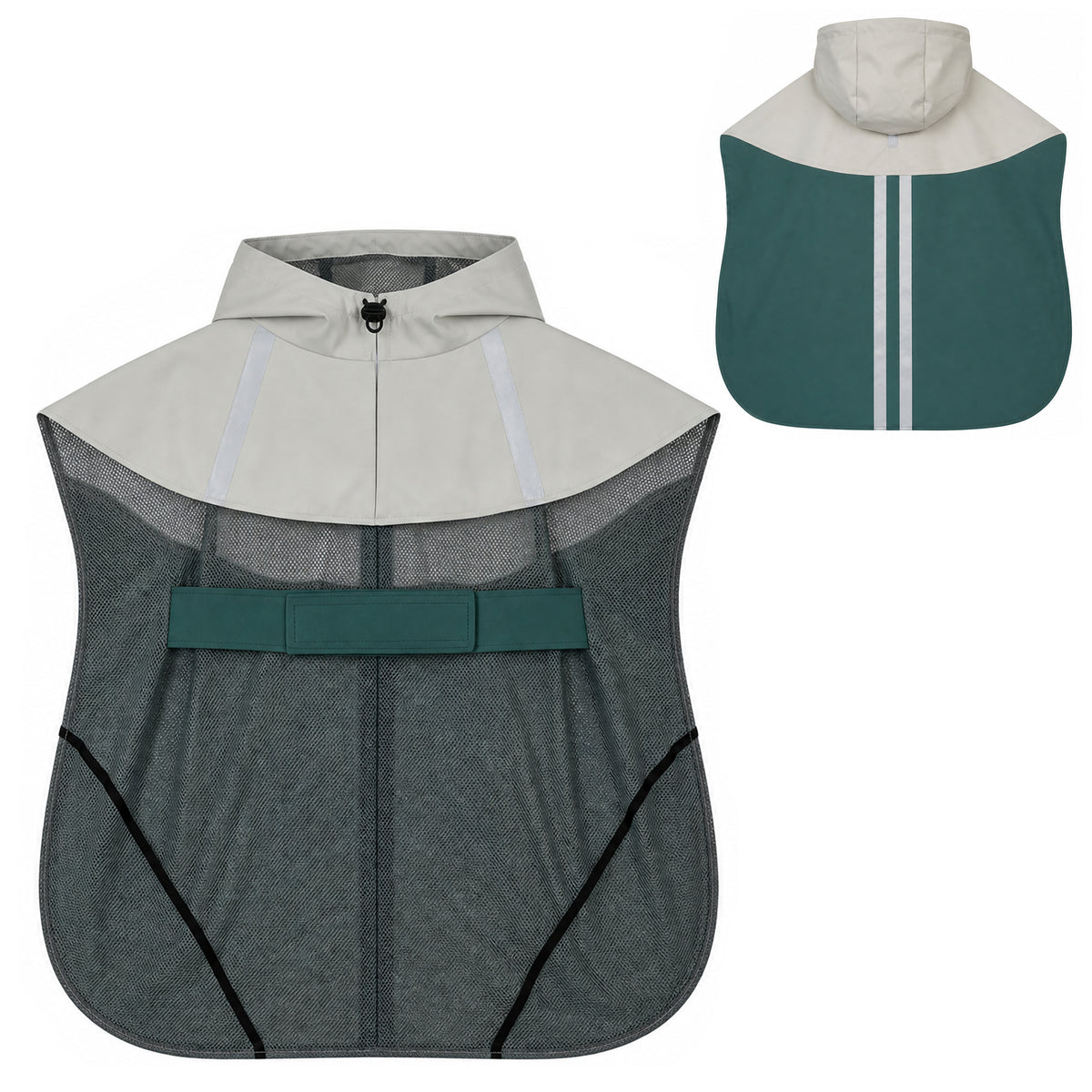 Imperméable pour chien avec capuche, vert – vue 9