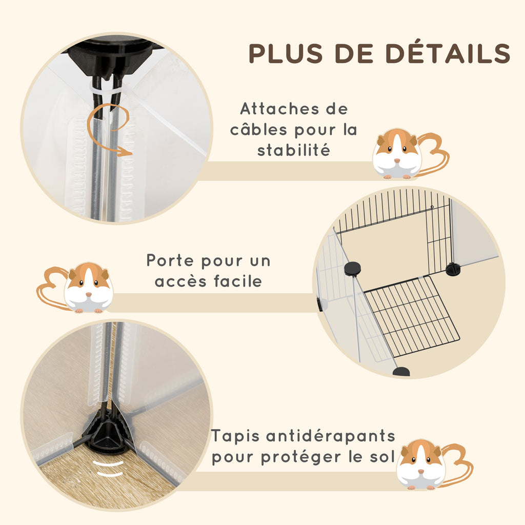 Enclos modulable pour petits animaux 20 panneaux – vue 2