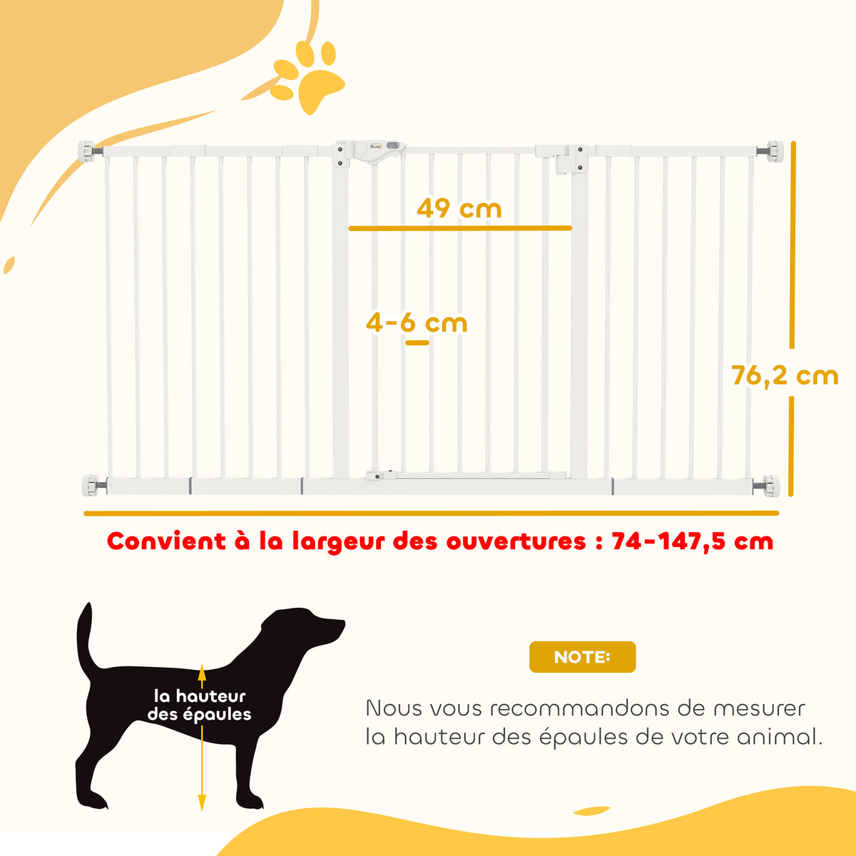 Barrière de sécurité pour chien sans perçage – vue 3