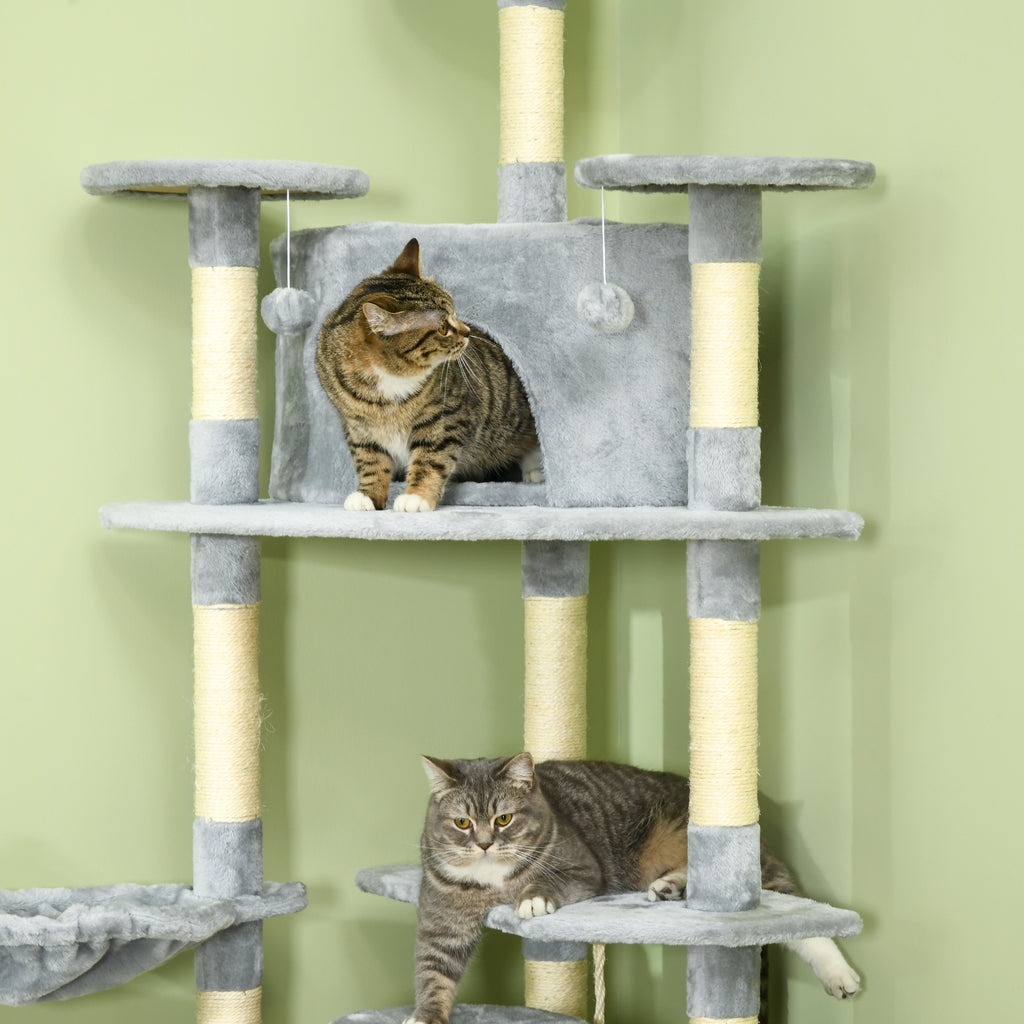 Arbre à chat XXL 200 cm avec plateformes et niches – vue 6