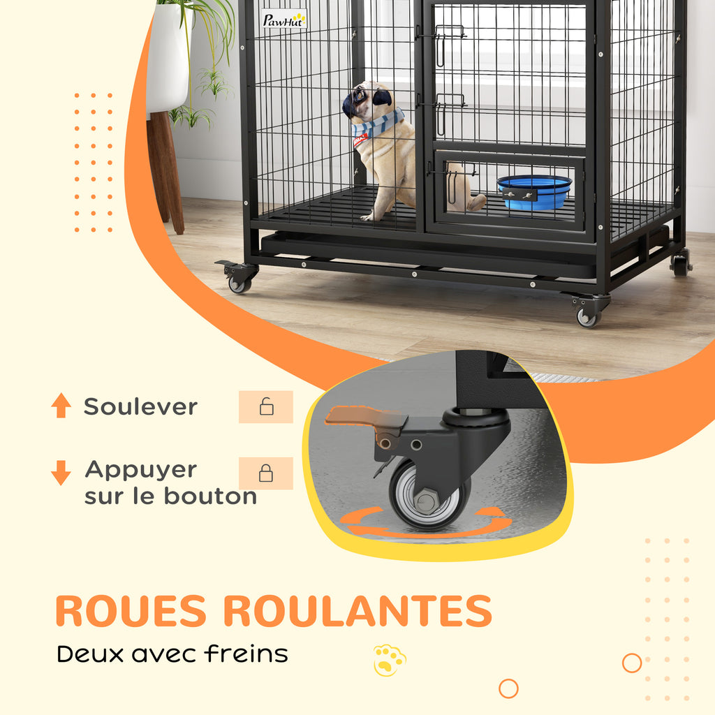 Cage sur roulettes pour grand chien – vue 4