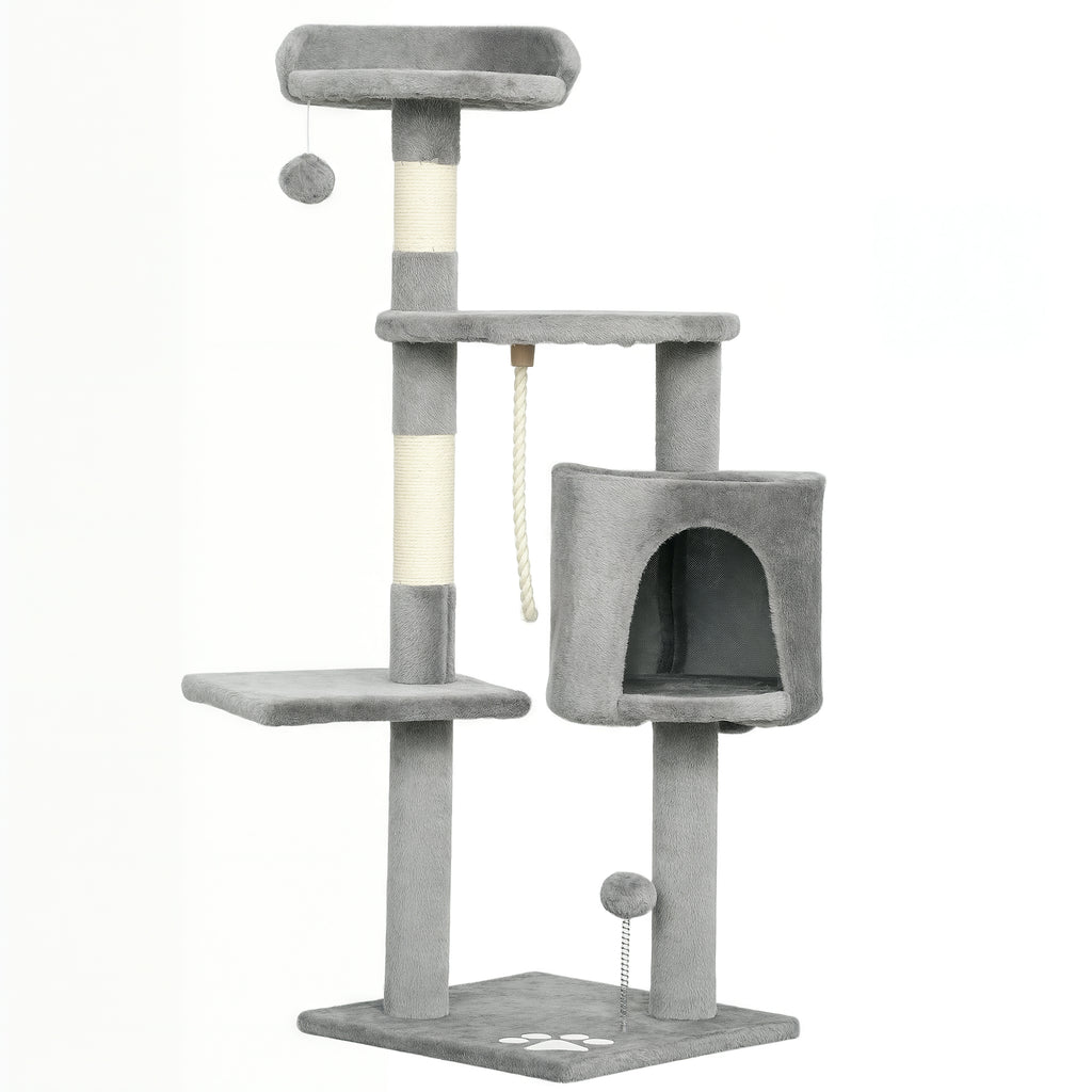 Arbre à chat 114 cm avec niche et hamac – vue 5