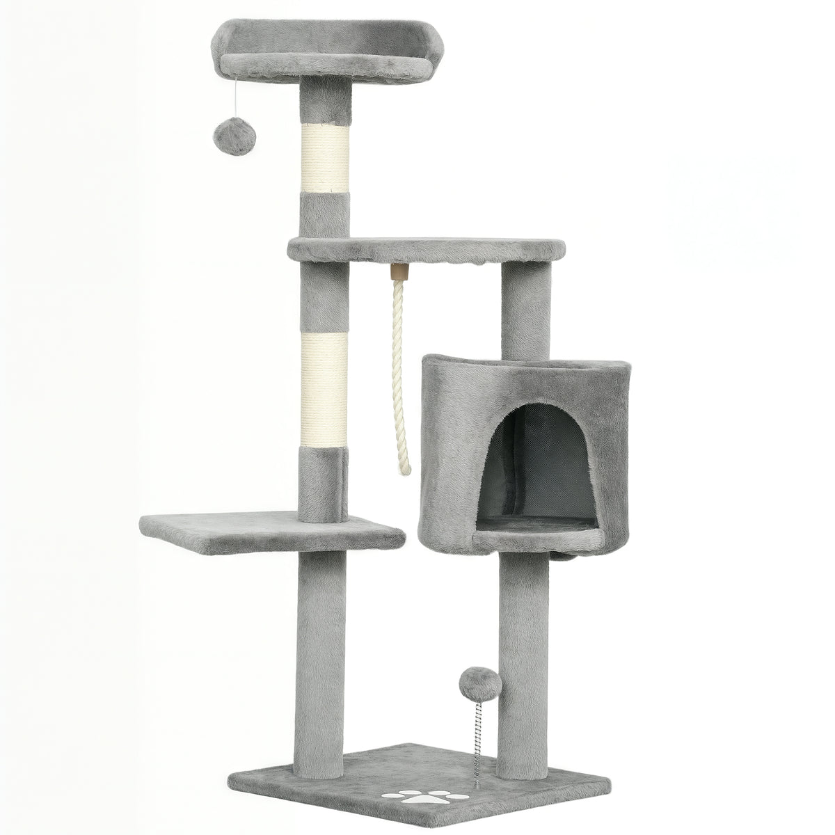 Arbre à chat 114 cm avec niche et hamac – vue 5