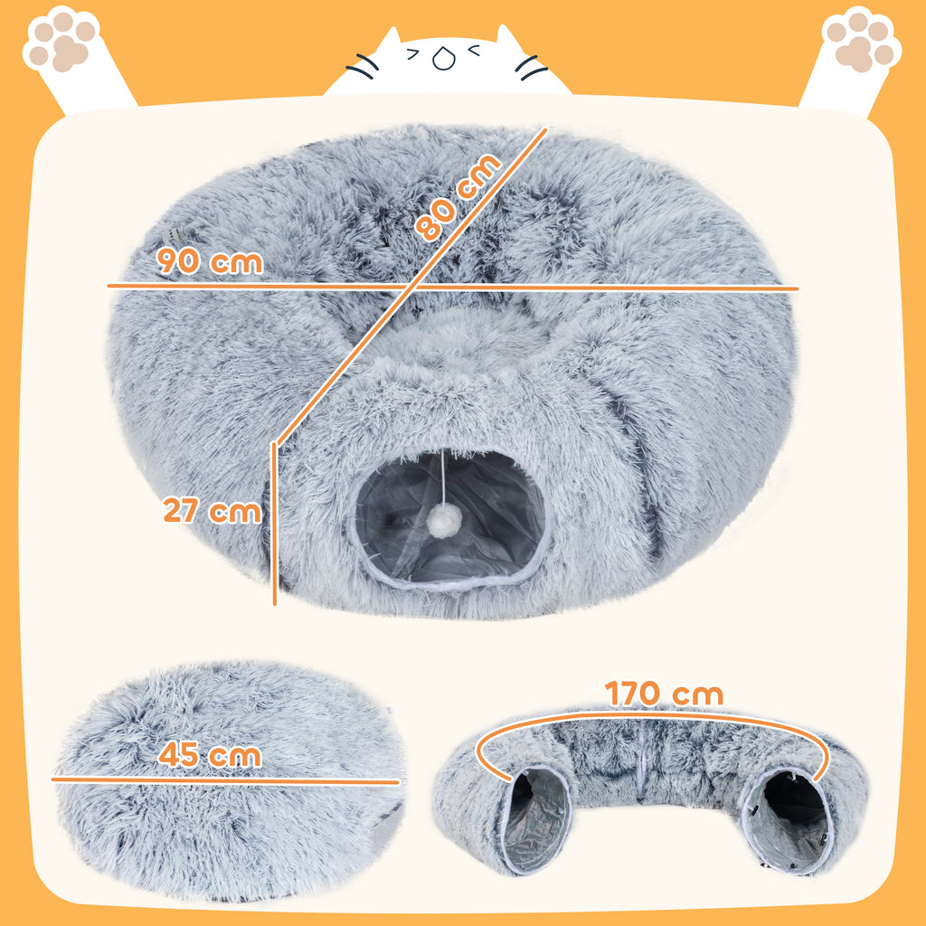 Tunnel pour chat avec lit donut – vue 5