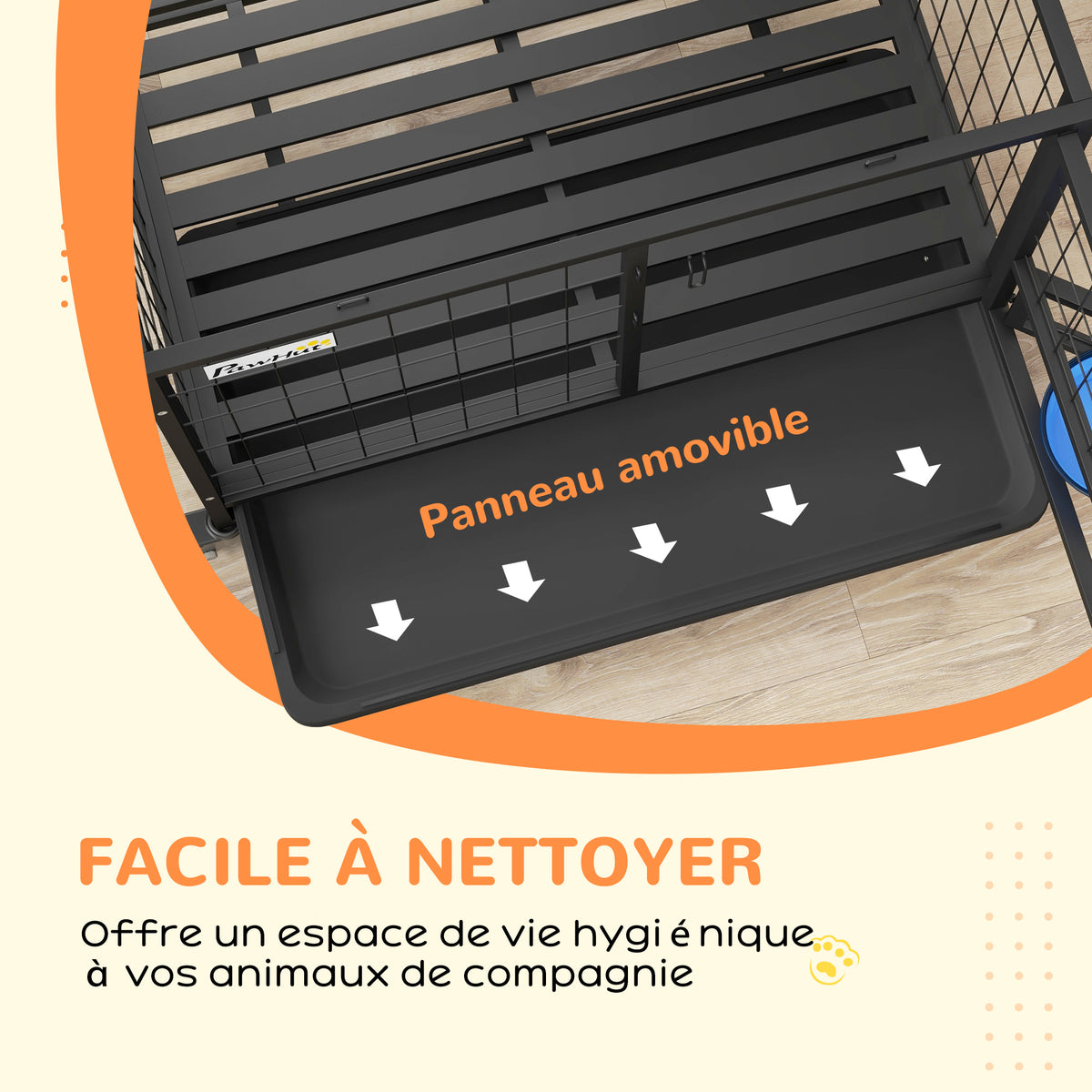 Cage sur roulettes pour grand chien – vue 9