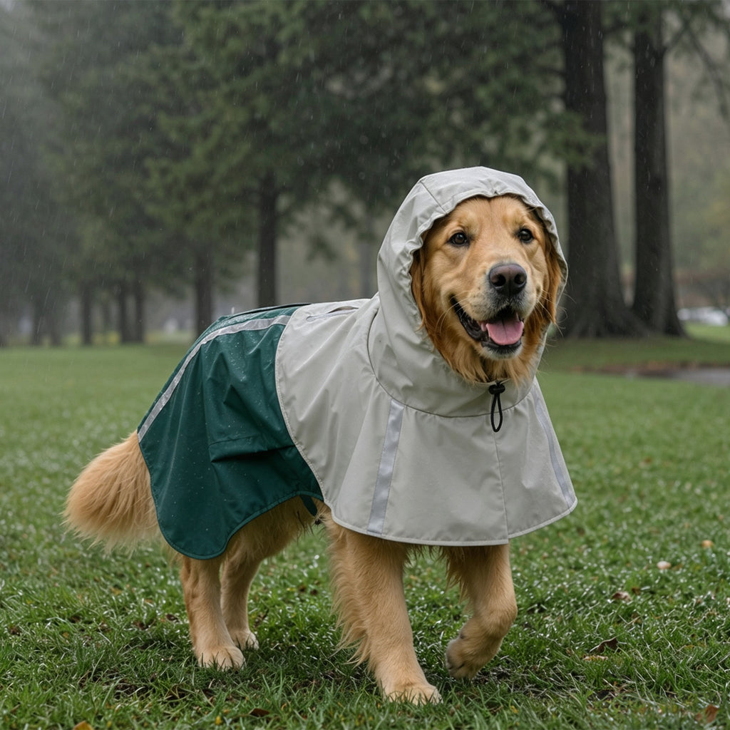 Imperméable pour chien avec capuche, vert – vue 7