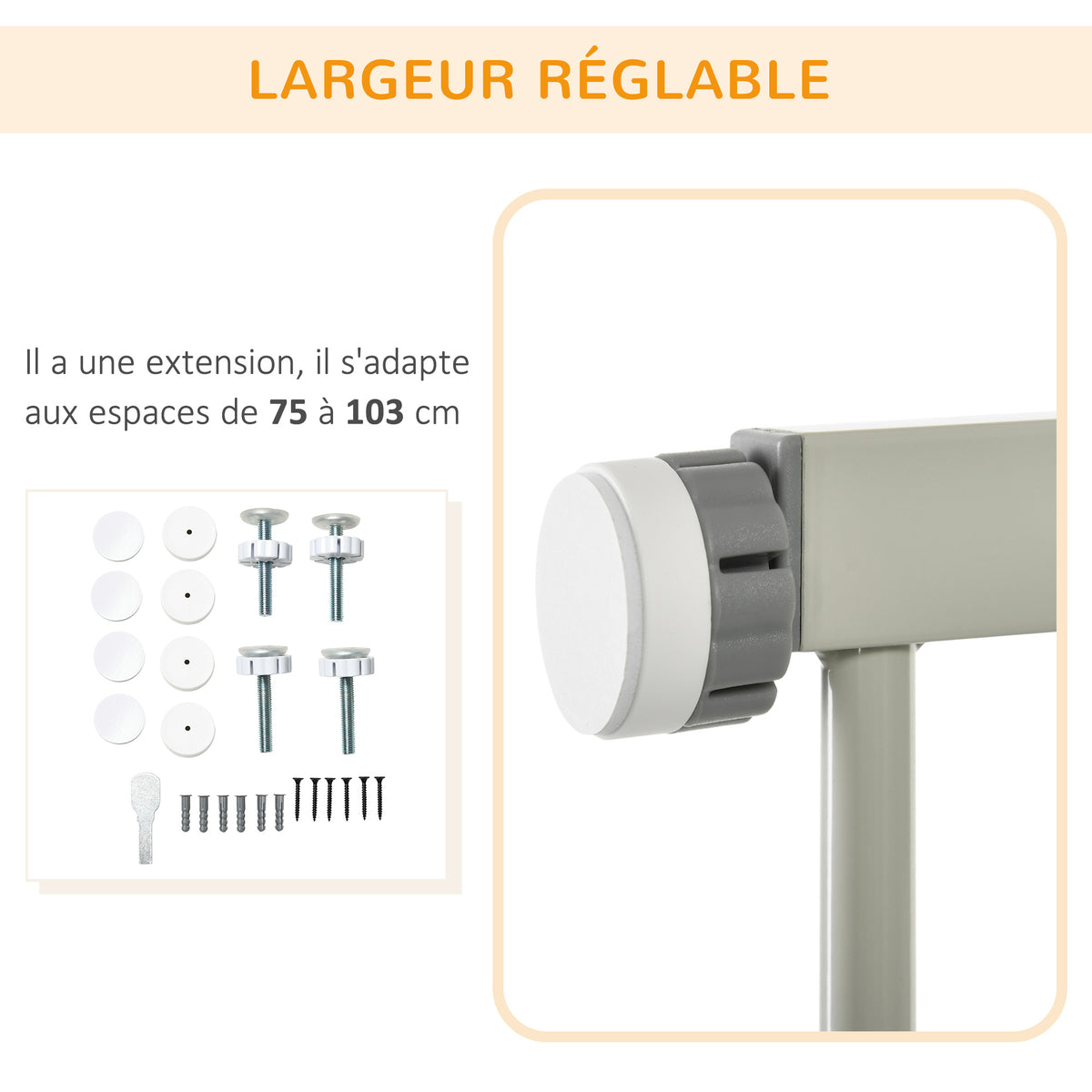 Barrière de sécurité pour chien 75-103 cm – vue 7