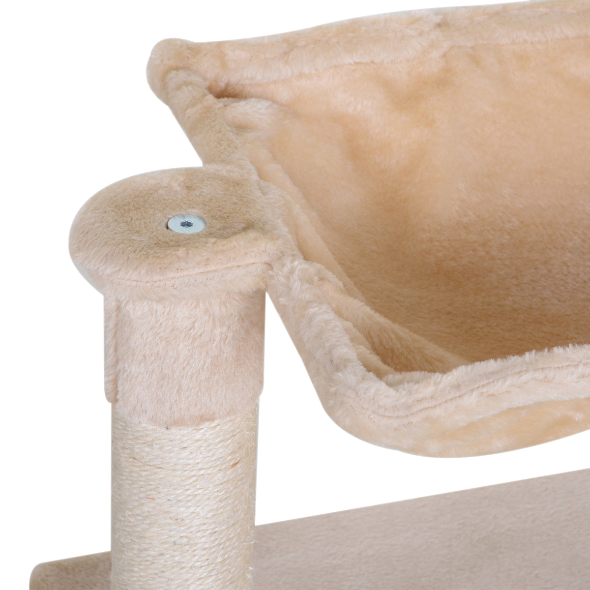 Petit arbre à chat beige avec 3 griffoirs et hamac – vue 9