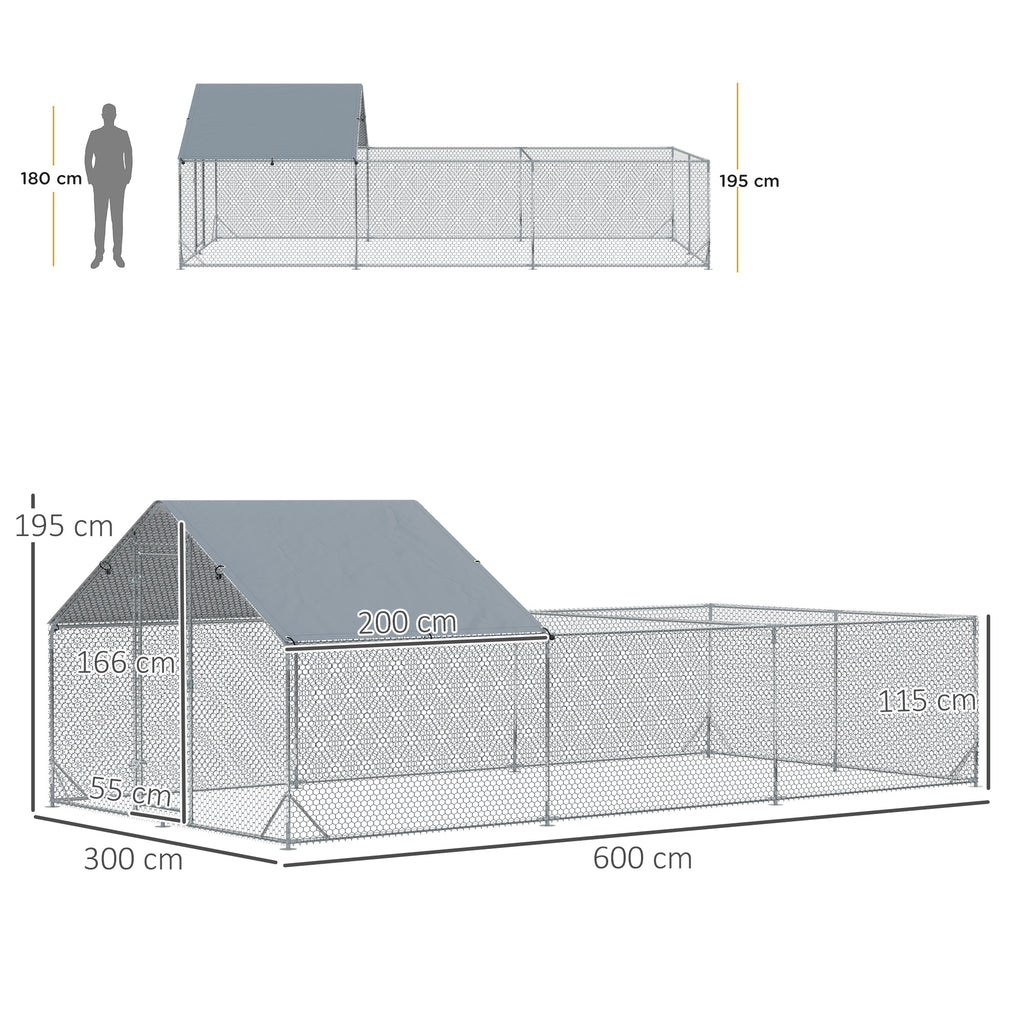 Enclos poulailler extérieur 18 m² en acier galvanisé – vue 6