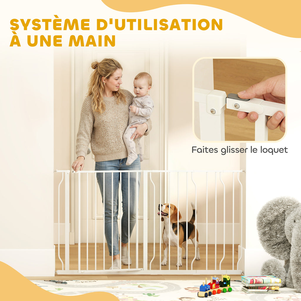 Barrière de sécurité extensible pour chien 75-145 cm – vue 8