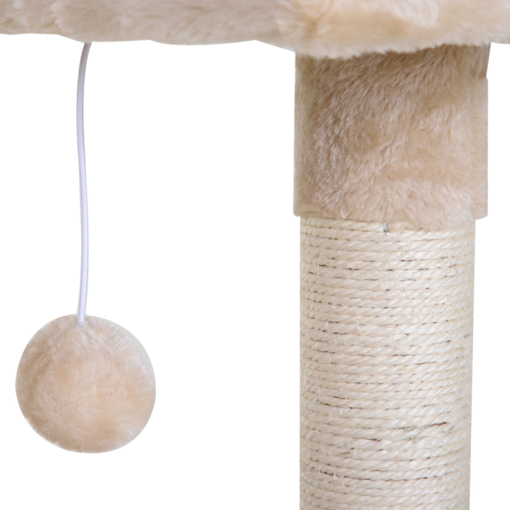 Petit arbre à chat beige avec 3 griffoirs et hamac – vue 8