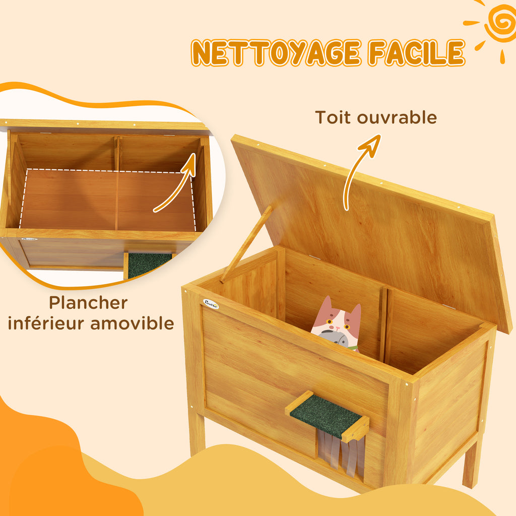 Maison isolée pour chat d'extérieur – vue 2