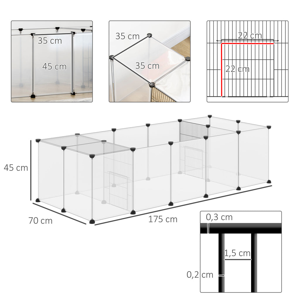 Enclos modulable pour petits animaux 20 panneaux – vue 6