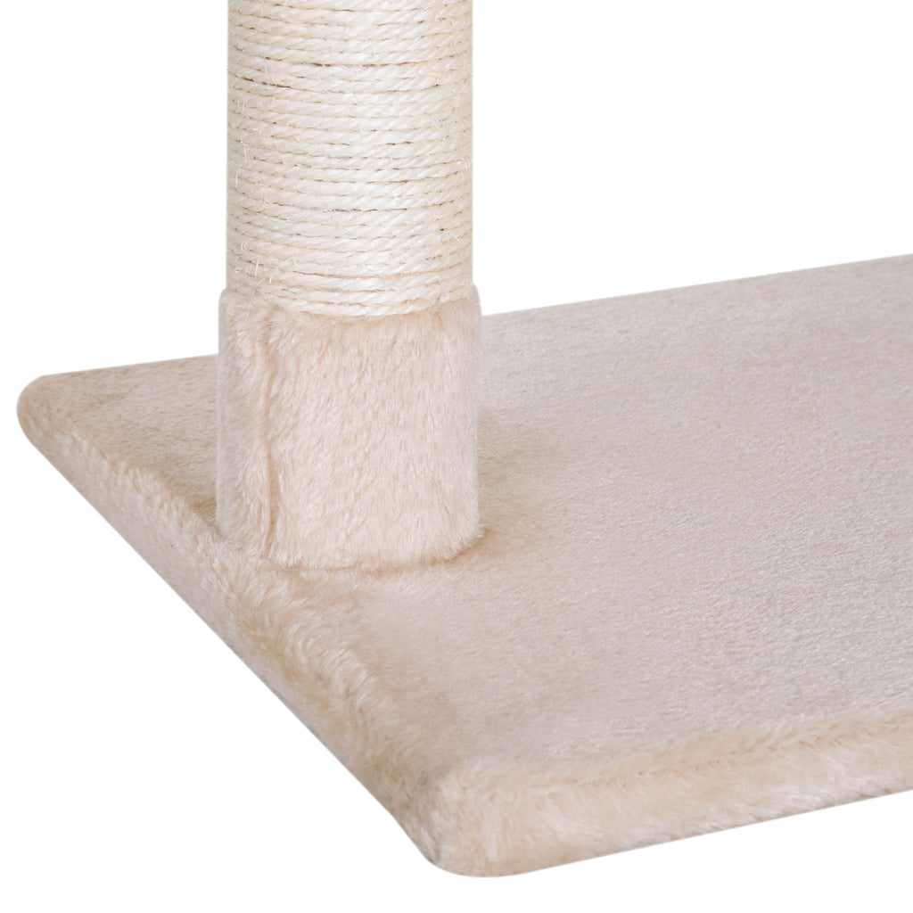 Petit arbre à chat beige avec 3 griffoirs et hamac – vue 4