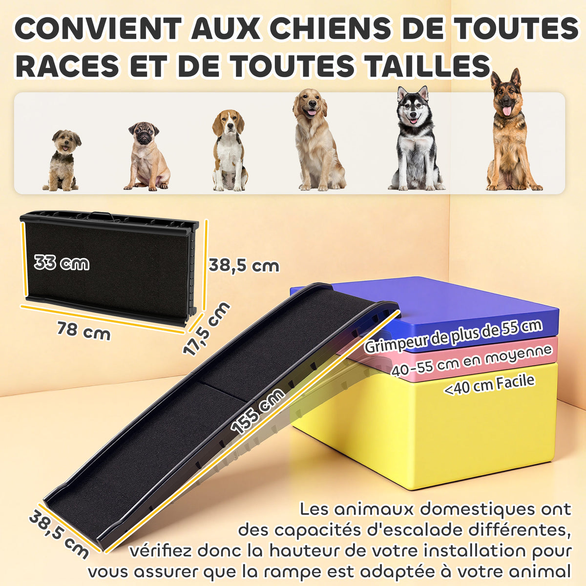 Rampe pliable pour chien 155 cm – vue 9